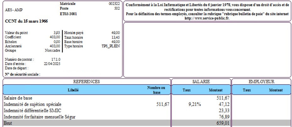 Capture d’écran Exemple1 - AES sans ancienneté à temps partiel (Bulletin).jpg